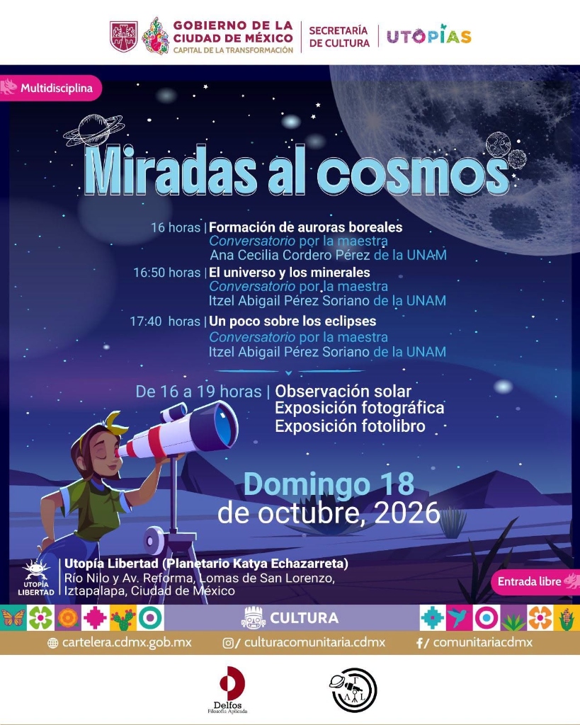 Miradas al cosmos 2026 - Utopía Libertad Planetario Katya Echazarreta