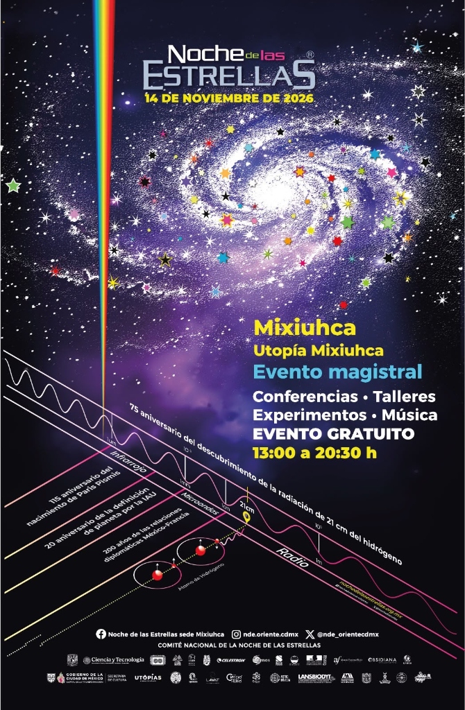 Noche de las Estrellas 2026 - Sede Utopía Mixiuhca